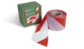 Nastro segnaletico in polietilene BIANCO/ROSSO