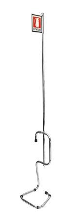 Portaestintore da terra CROMATO con cartello mis. 32x192