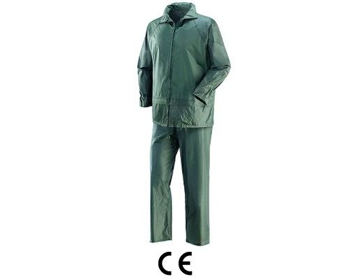 Completo antipioggia NIAGARA - giacca e pantaloni nylon VERDE