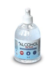 ALCOHOL GEL PLUS - Flacone gel igienizzante c/dosatore 500 ml (conf. da 12 pz)