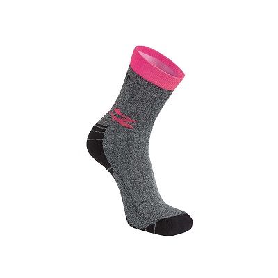 Calza tecnica U POWER - GIADY grey/fucsia (conf. da 2 paia)